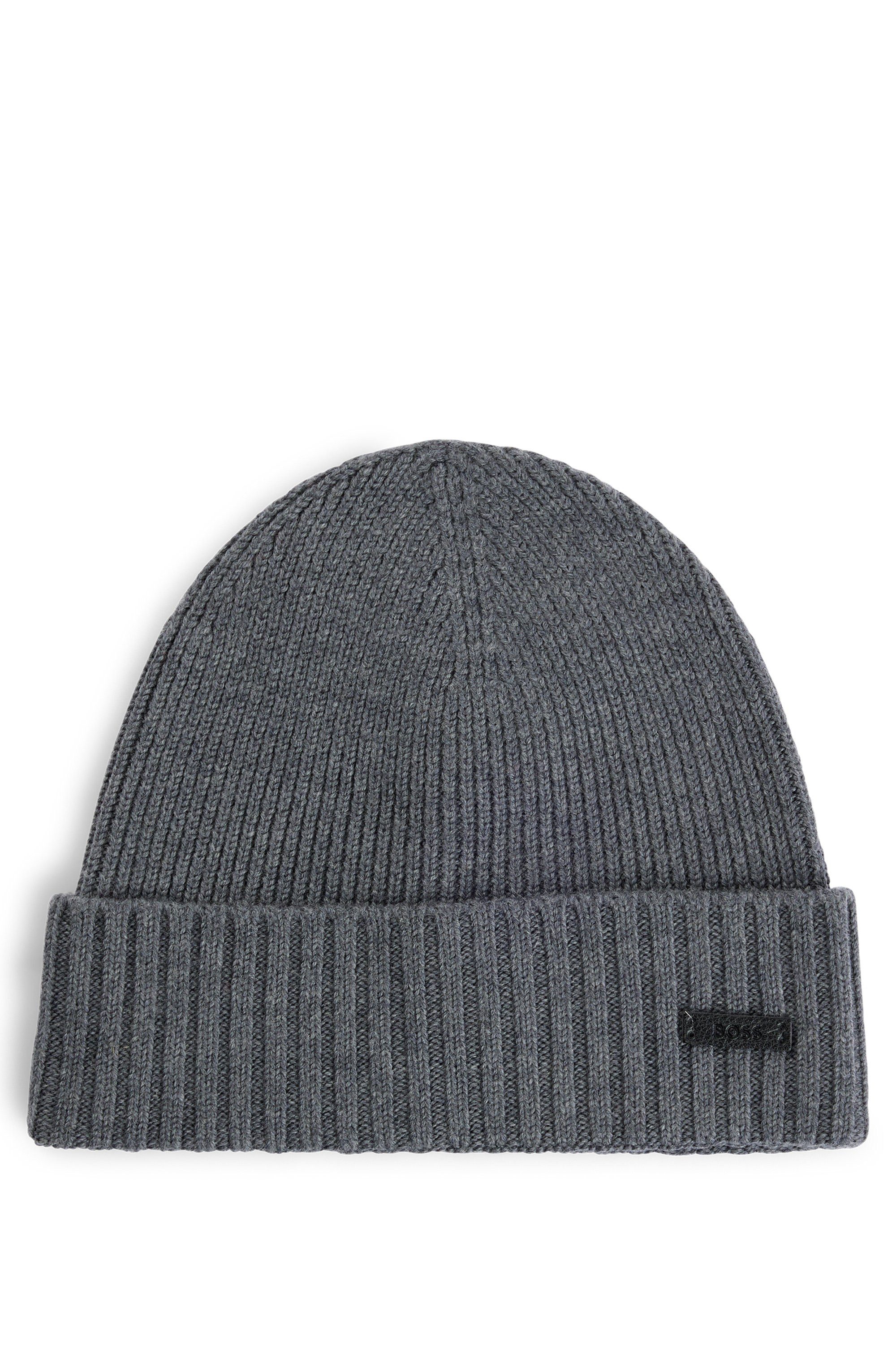BOSS Beanie Fati aus Rippenstrick, unisex