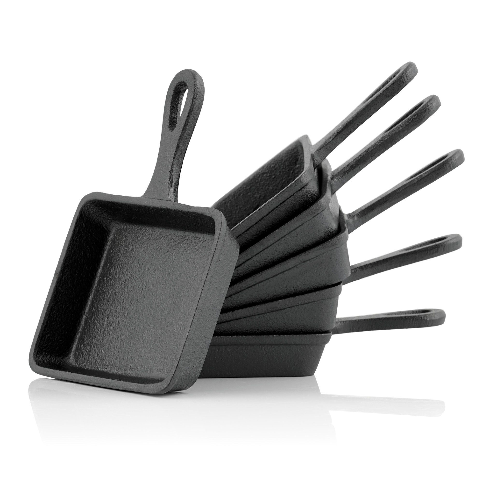 BBQ-Toro Раклетнициpfännchen Gusseisen Раклетници Pfännchen (6 Stück), 12,5 x 18 cm, Grillzubehör, Gusseisen