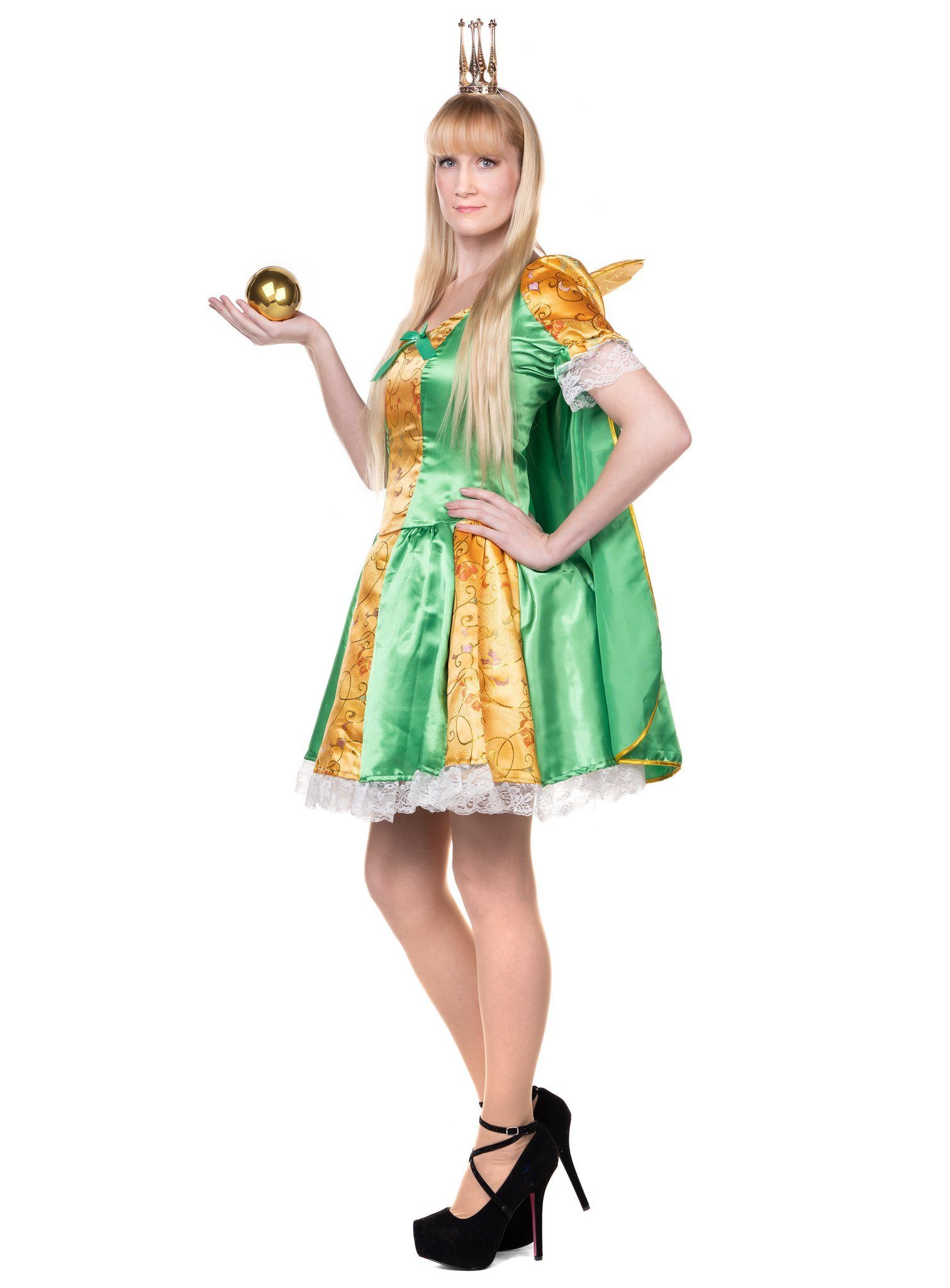 Metamorph Prinzessin-Kostüm Froschkönigin Kleid - Fasching Karneval Kostüm, Bezauberndes Kostüm für bezaubernde Märchenprinzessinen