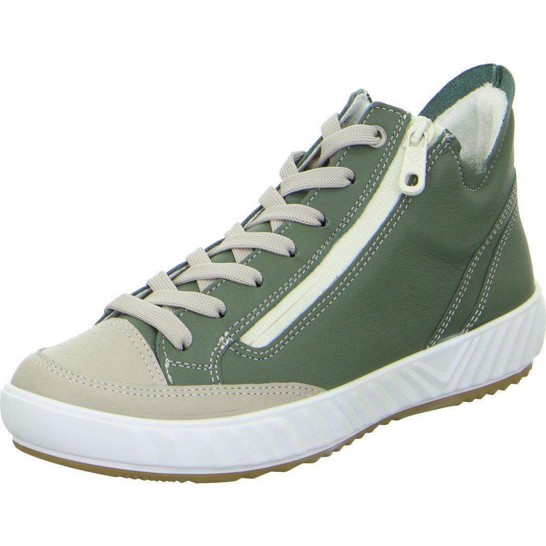 Sneaker Ara Damen Schuhe, Avio Sneaker 047892 Glattleder Ara - grün