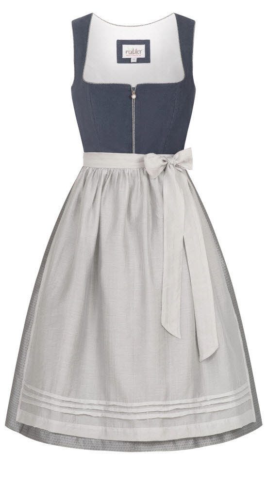 Trachtenkleid Midi Dirndl Katharina in Blau von Nübler