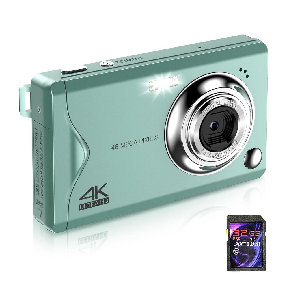 Fine Life Pro Kompaktkamera (48 MP, 16X Digitalzoom kompakte Fotokamera für Teenager Erwachsene Anfänger)