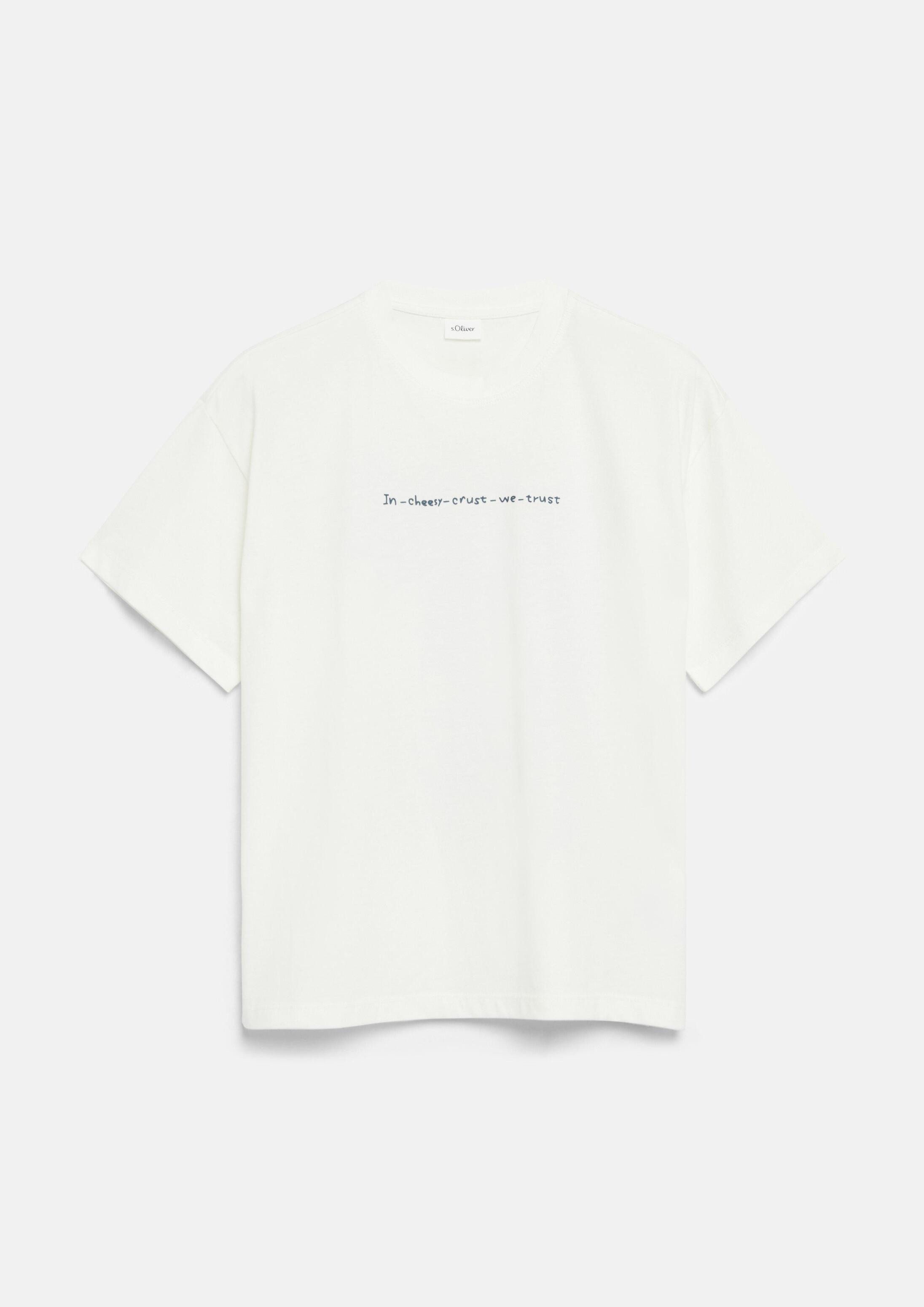 s.Oliver Kurzarmshirt T-Shirt Oversize T-Shirt mit Rücken- und Frontprint