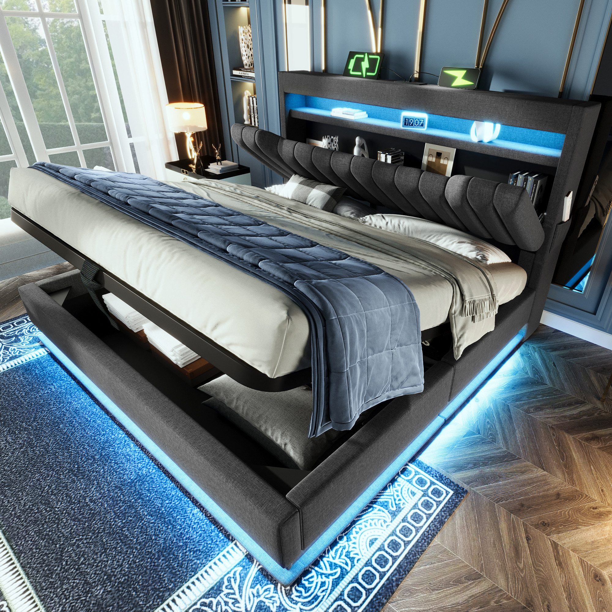 HAUSS SPOLE Polsterbett 180x200 mit USB- günstig online kaufen