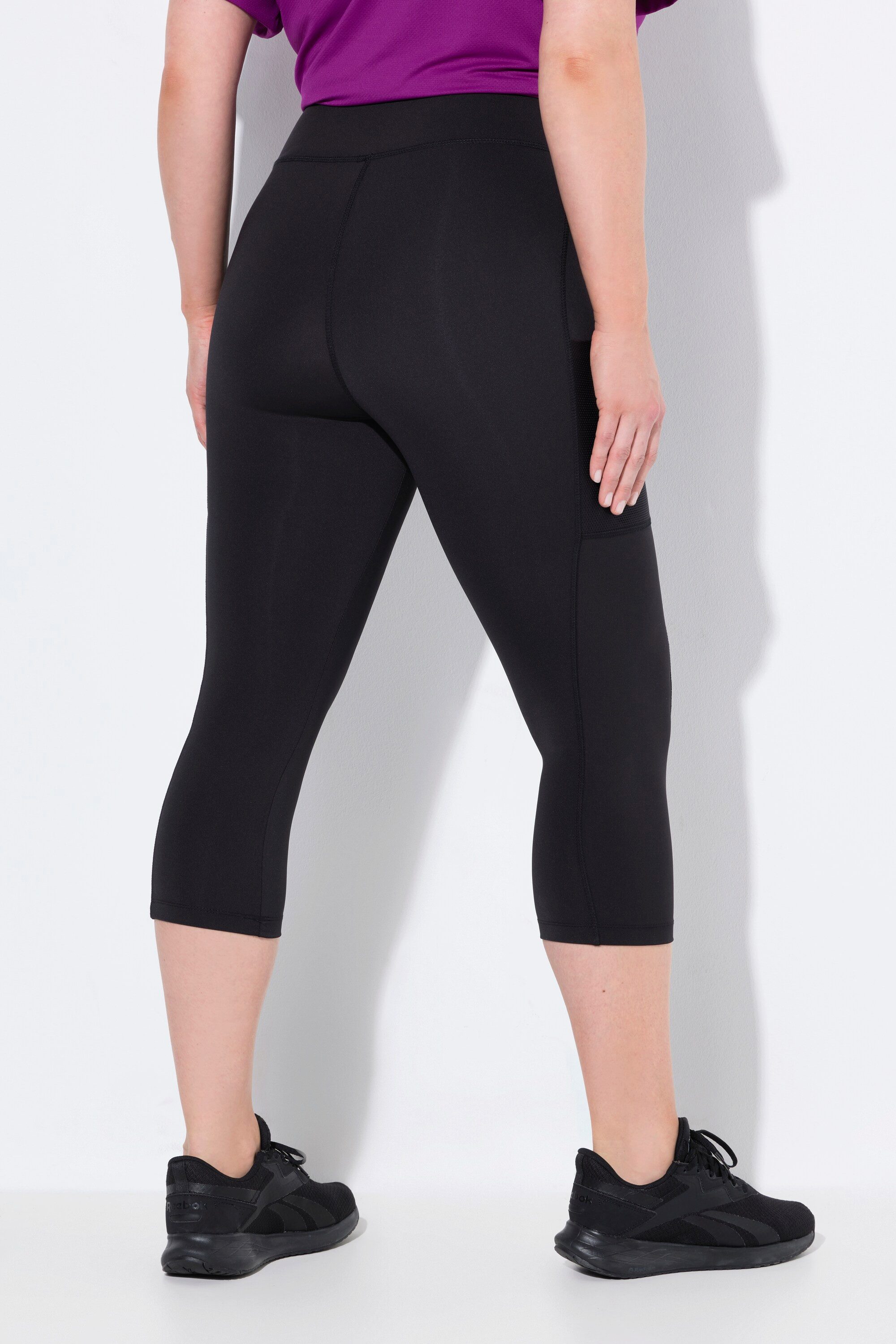 Ulla Popken Leggings 3/4-Leggings wadenlang High Waist schnelltrocknend