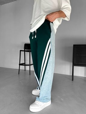 Abluka Sweatpants WIDE LEG SIDE STRIPE DETAIL TROUSERS GREEN