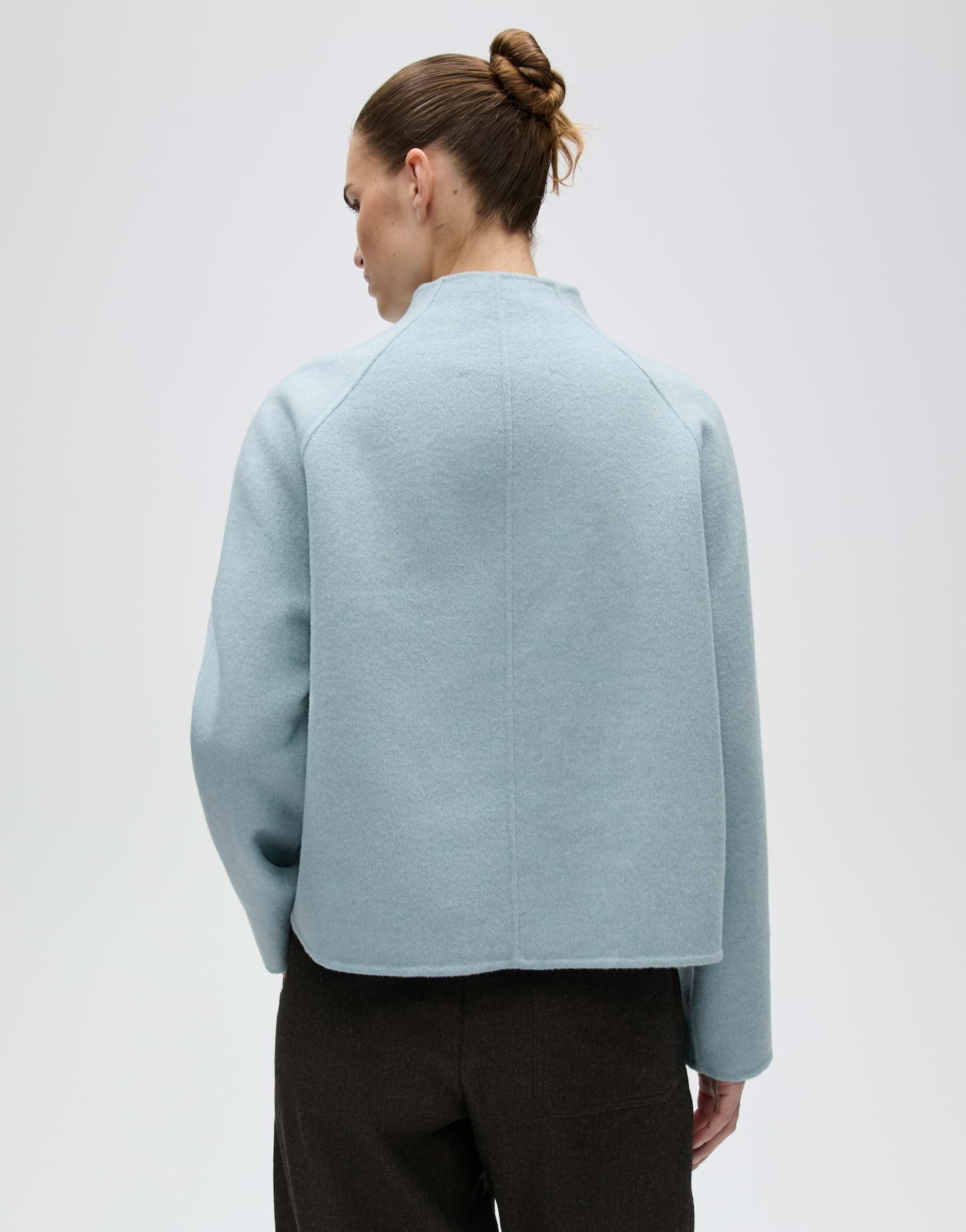 OPUS Wolljacke Helisu aus pflegeleichtem Material Gerader Schnitt mit Raglanärmeln und Zwei-Wege-Zipper – Bild 3 von 5
