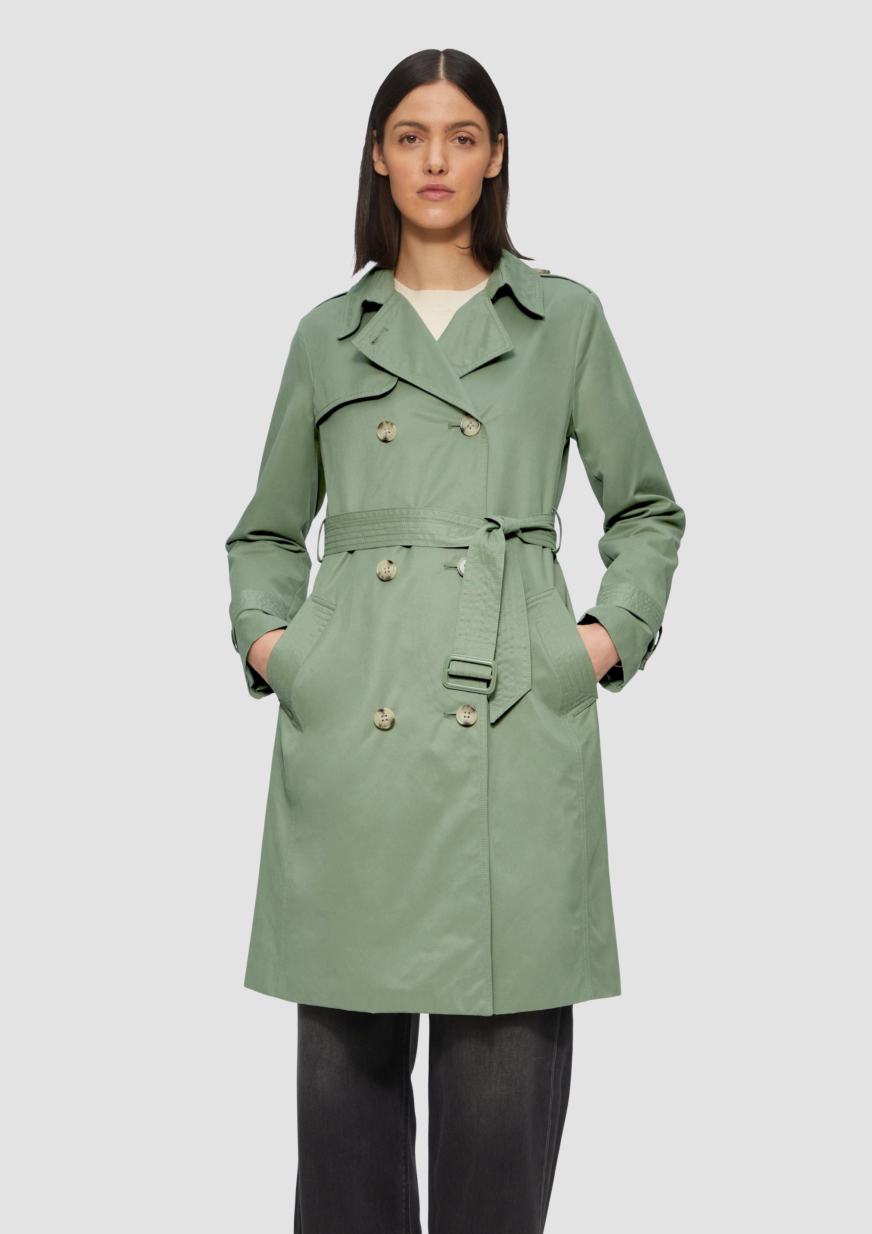 s.Oliver Funktionsmantel Trenchcoat mit Streifen-Futter günstig online kaufen