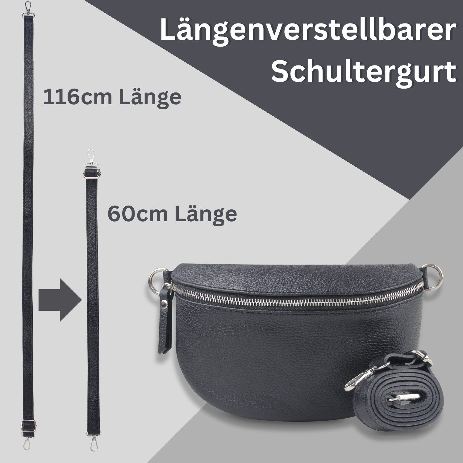 Fomax Umhängetasche Damen aus Echtleder, Made günstig online kaufen