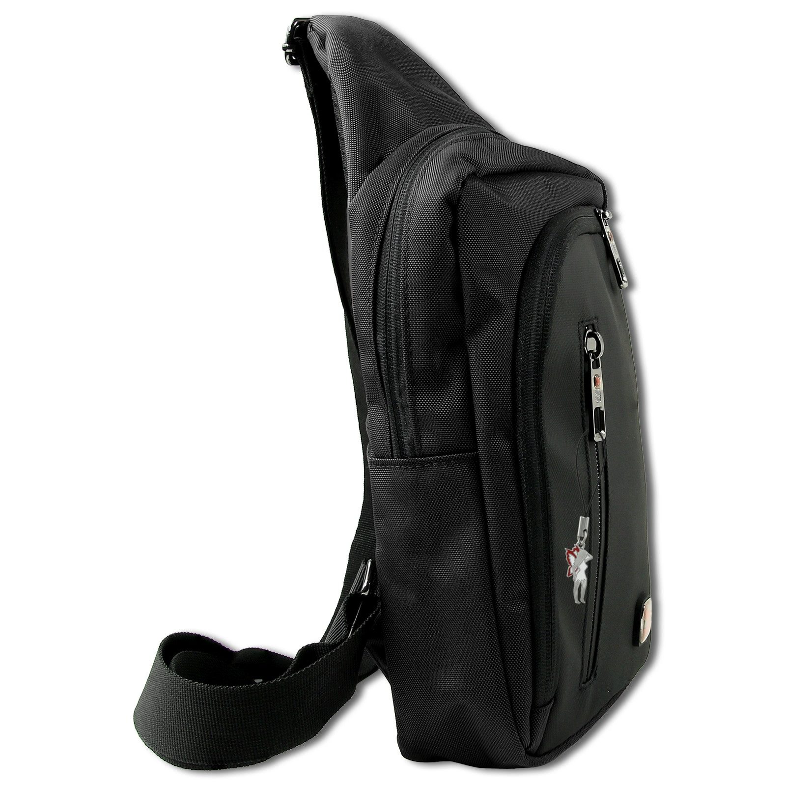 Travel N Meet Umhängetasche Travel N Meet Umhängetasche Sling Bag (Umhängetasche), Herren Umhängetasche Polyester, schwarz ca. 27cm hoch