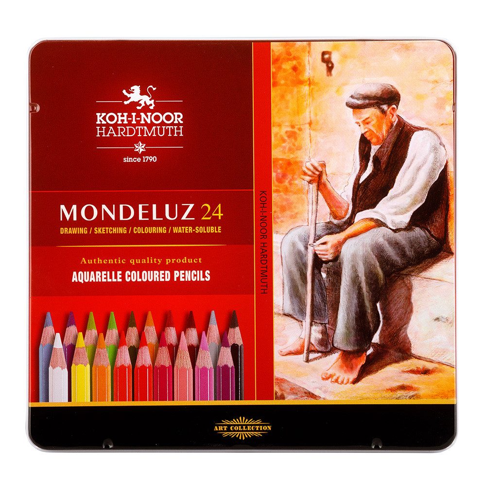 KOH-I-NOOR Buntstift KOH Buntstifte Aquarell Mondeluz 24er Metalletui