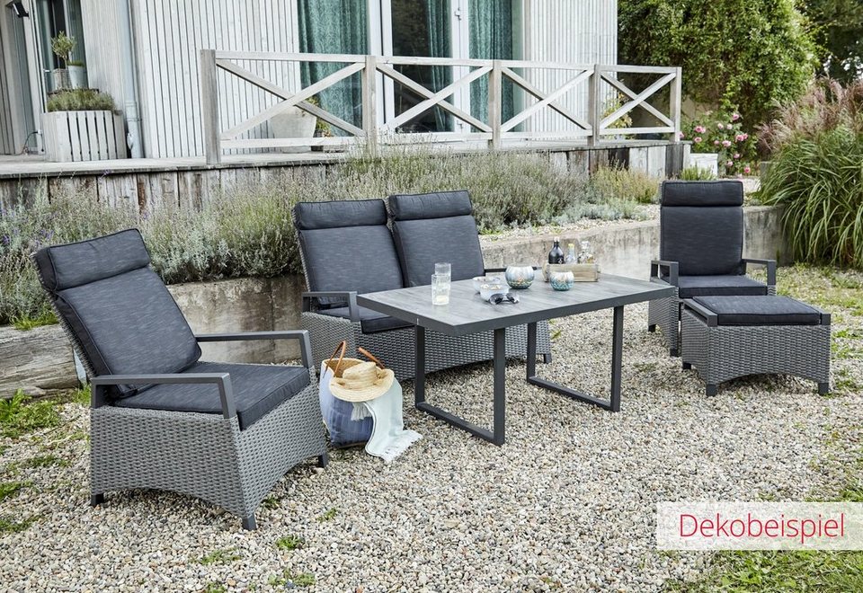 LC Garden Loungesofa LC Garden »Keramo« Living 2er Sofa Zweisitzer grau-mix