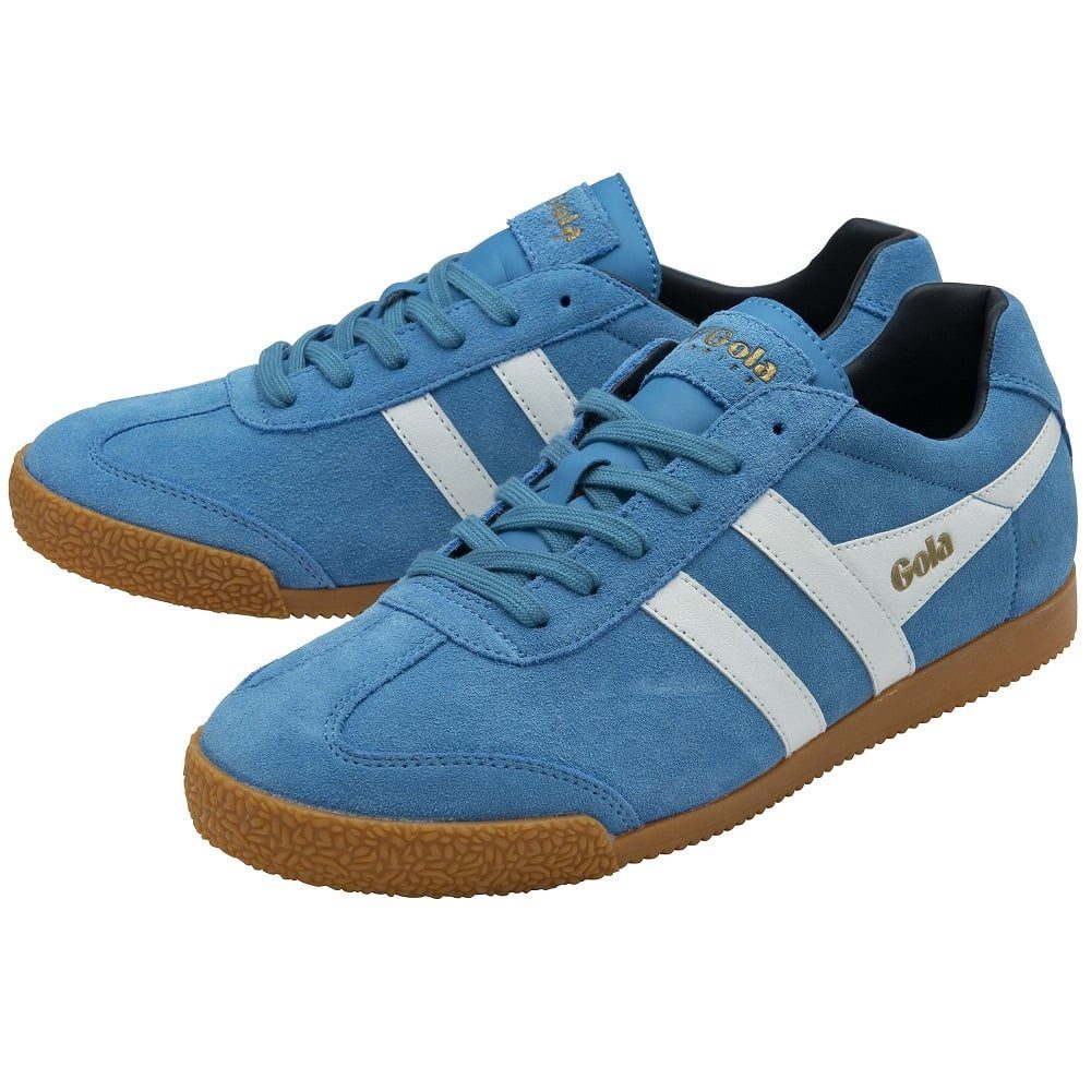Gola Harrier Suede-Leder 2025 hellblau/weiss/navyblau Herren Sneaker