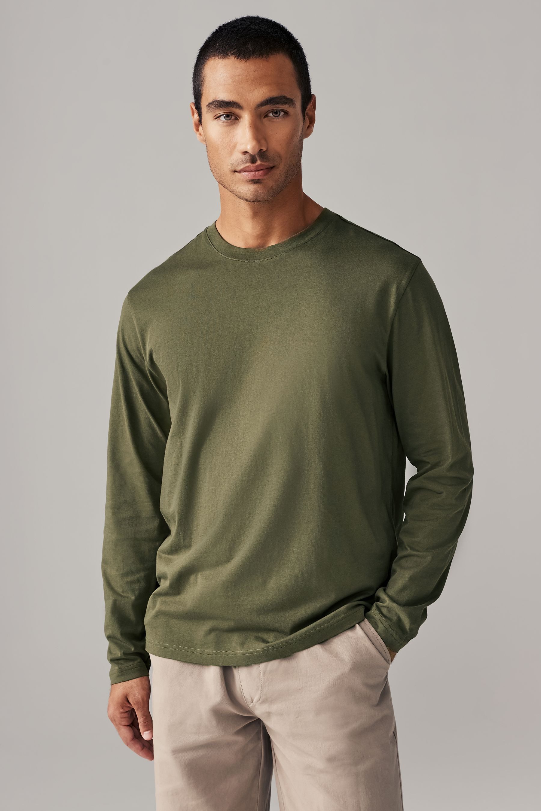 Next Langarmshirt Rundhalsshirt – Regular Fit (1-tlg)