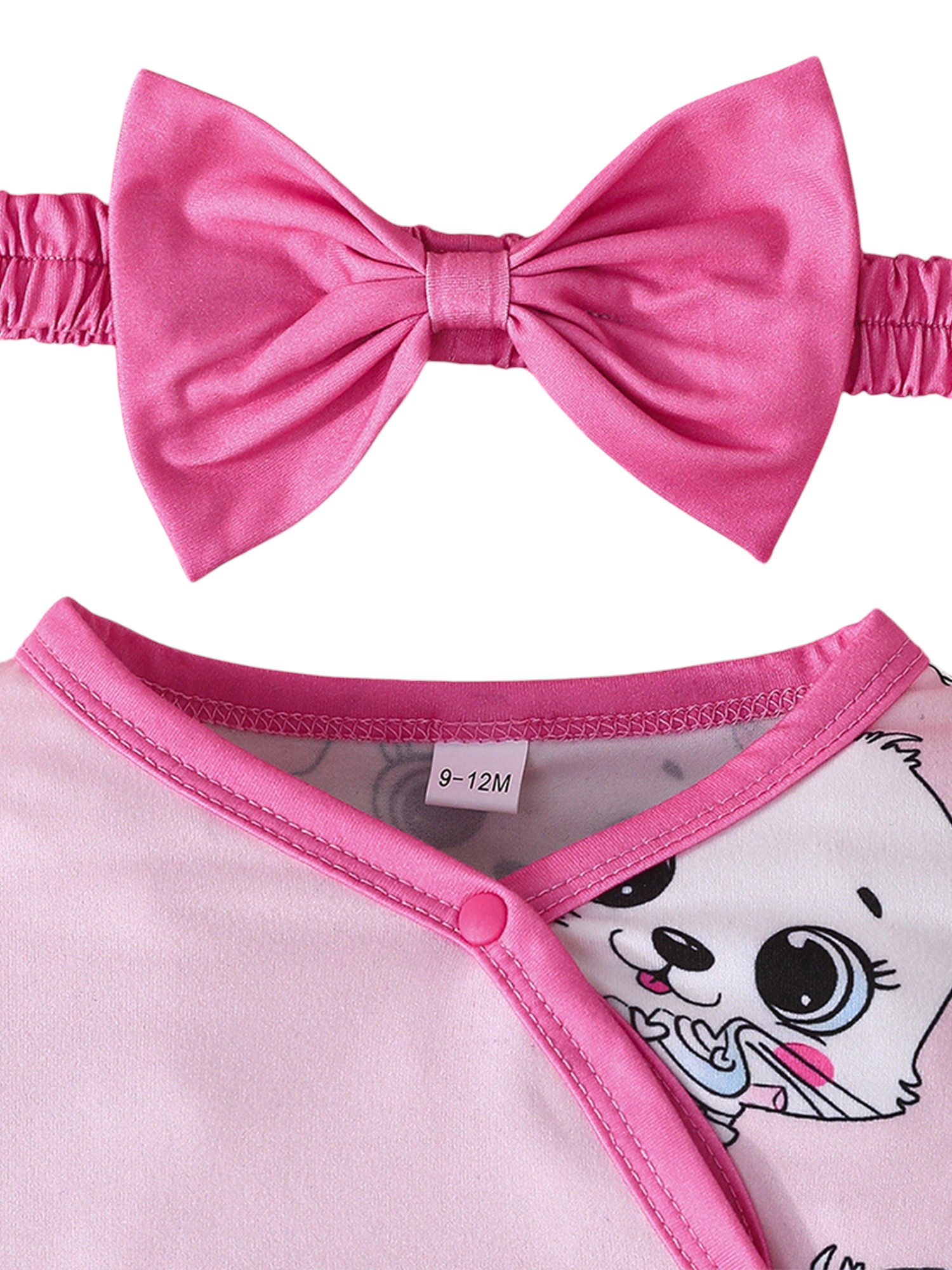 Lapastyle Strampler Langarmkleid für Baby Mädchen, süßes Kleid mit Hasen-Drucken (Set, 2-tlg) Babykleidung outfits set, bodysuit mit süße Drucke, Freizeitanzug