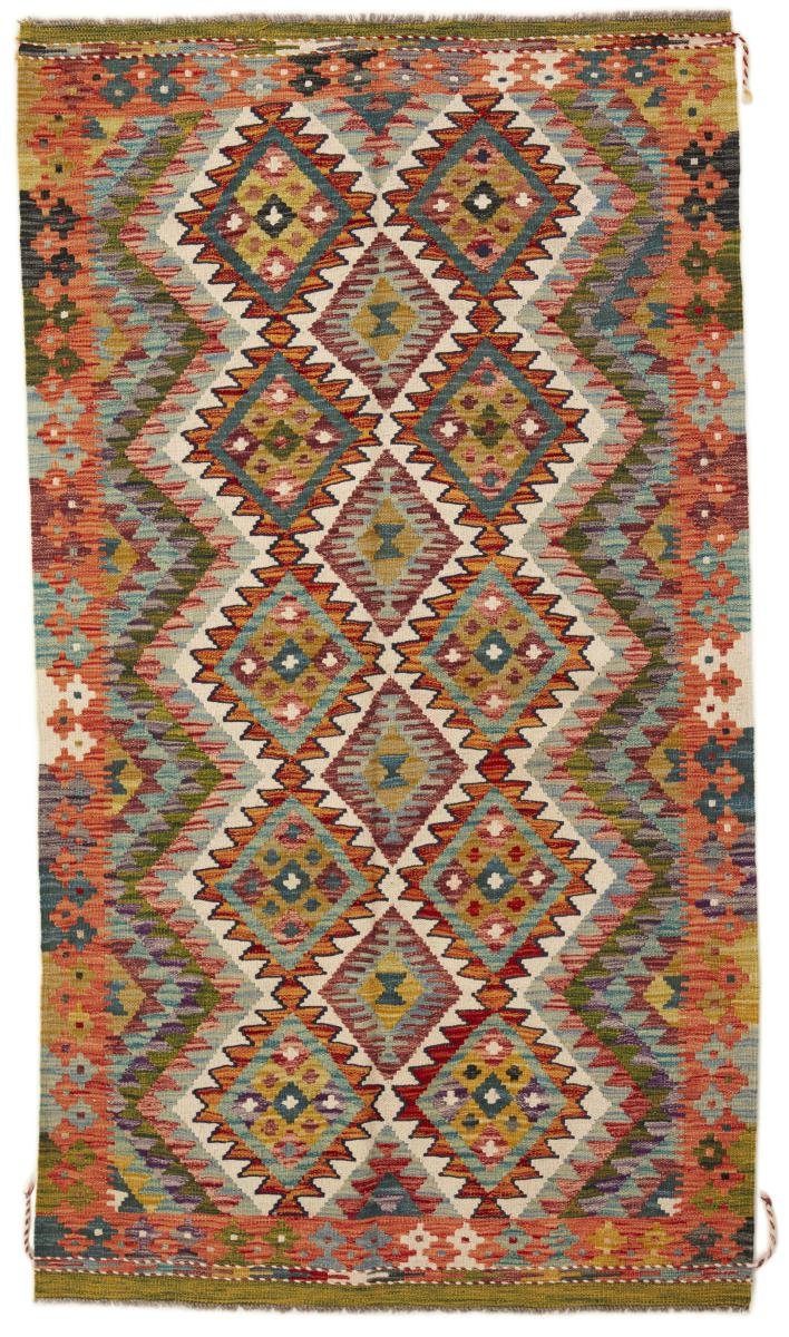 Orientteppich Kelim Afghan 116x210 Handgewebter Orientteppich Läufer, Nain Trading, rechteckig, Höhe: 3 mm