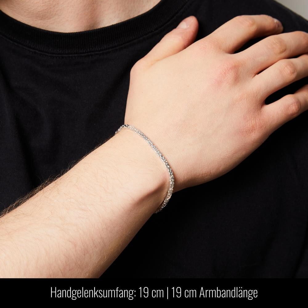 JEWLIX Königsarmband 925 Silber Königsarmband 2,5mm KA0025 (Länge: 23cm)
