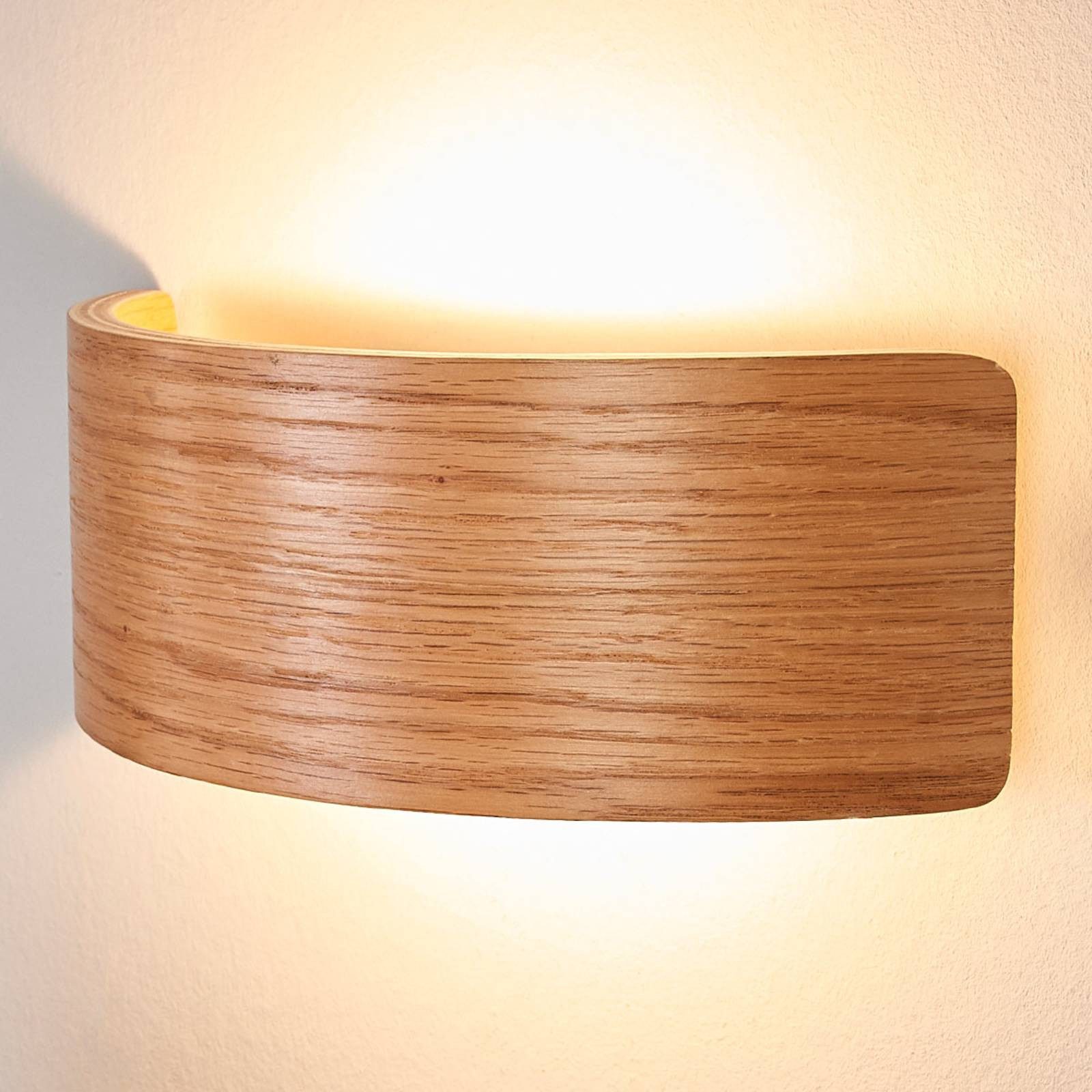 Lindby Wandleuchte Rafailia, LED, Holz warmweiß IP20, LED 7,2 W gesamt, war günstig online kaufen