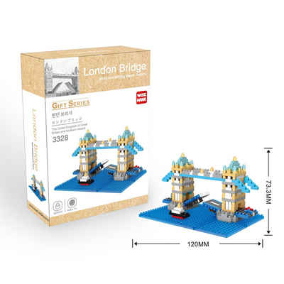 Tinisu Konstruktions-Spielset London Bridge Wahrzeichen Modell LNO Micro-Bricks Bausteine