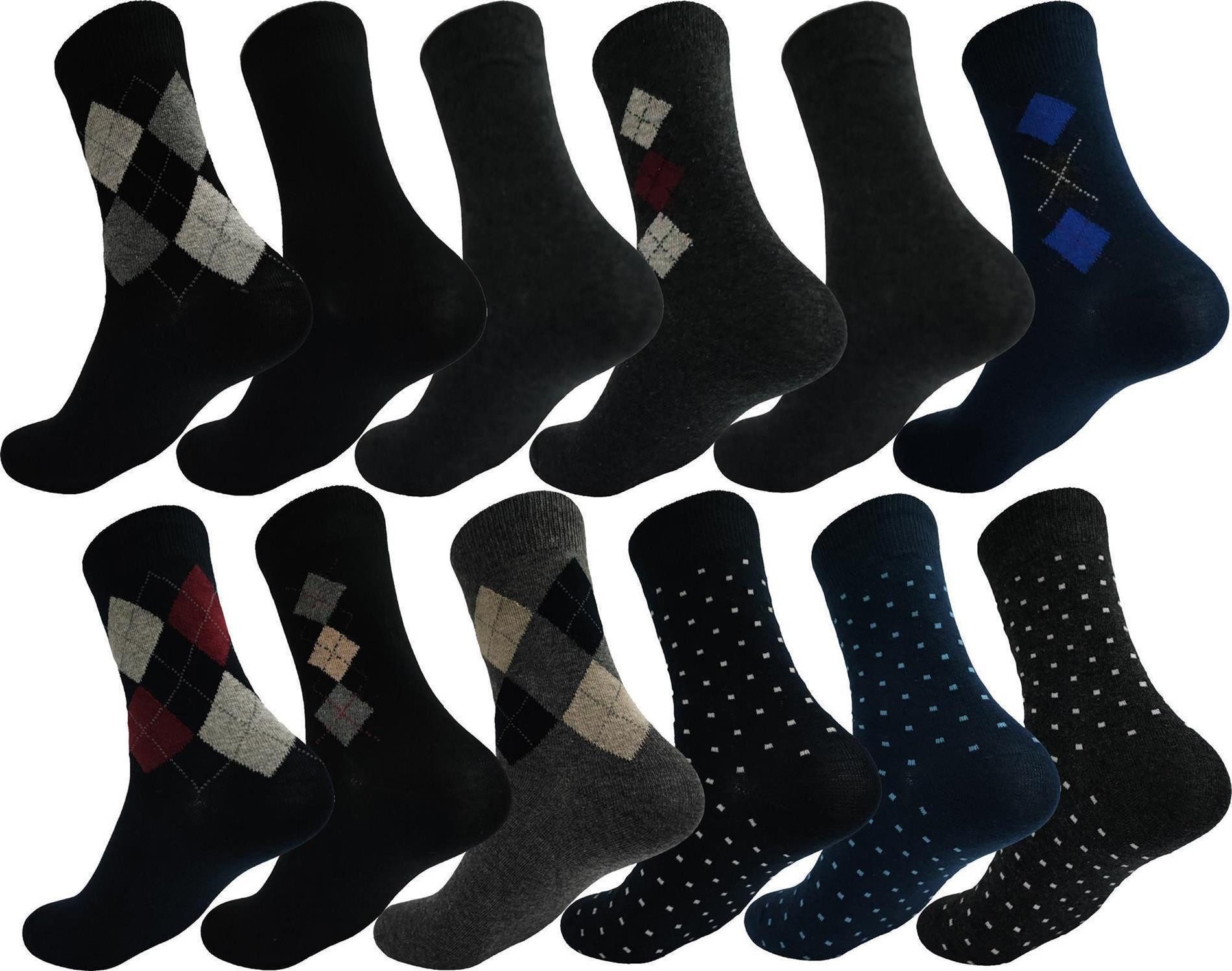 EloModa Basicsocken 12 Paar Herren Damen Socken Basic Freizeit Anzug Business; Gr. 31-34 (12-Paar)