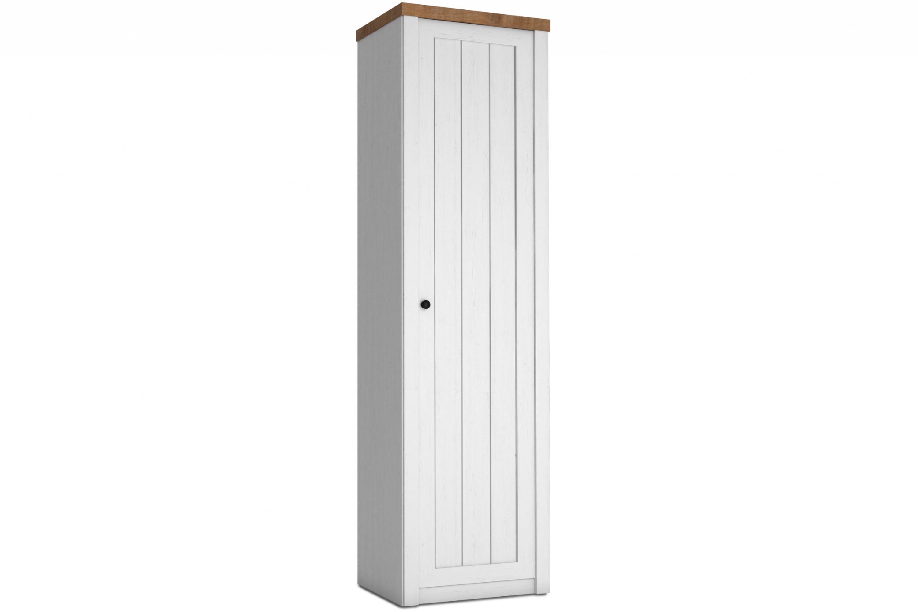 KONSIMO® Kleiderschrank LEMAS Garderobenschränk, hergestellt in der EU Provenzalische Stil, Breite 50 cm, mit Einlegeböden