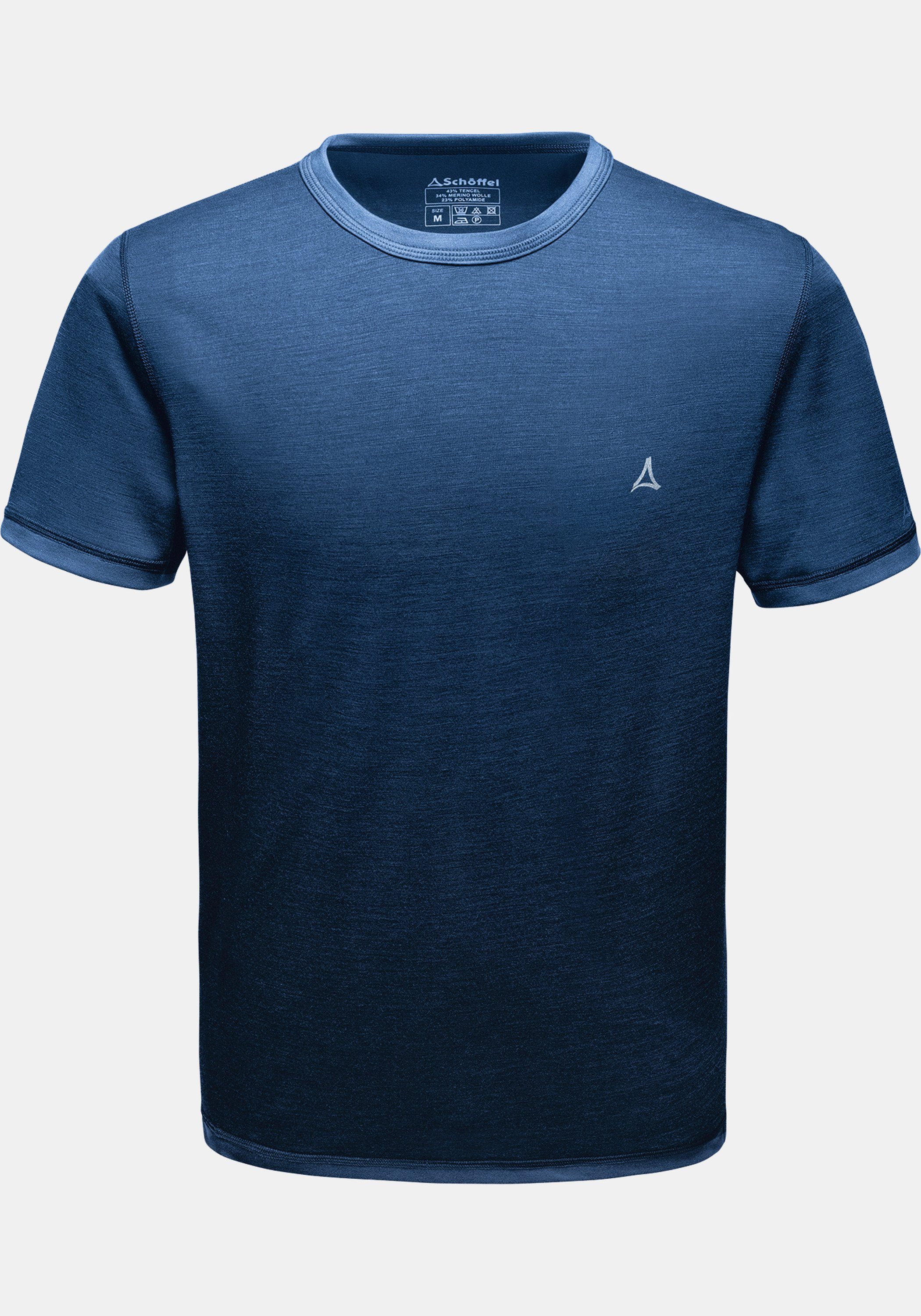 blau Shirt M Arm 1/2 Schöffel Sport Funktionsshirt Merino