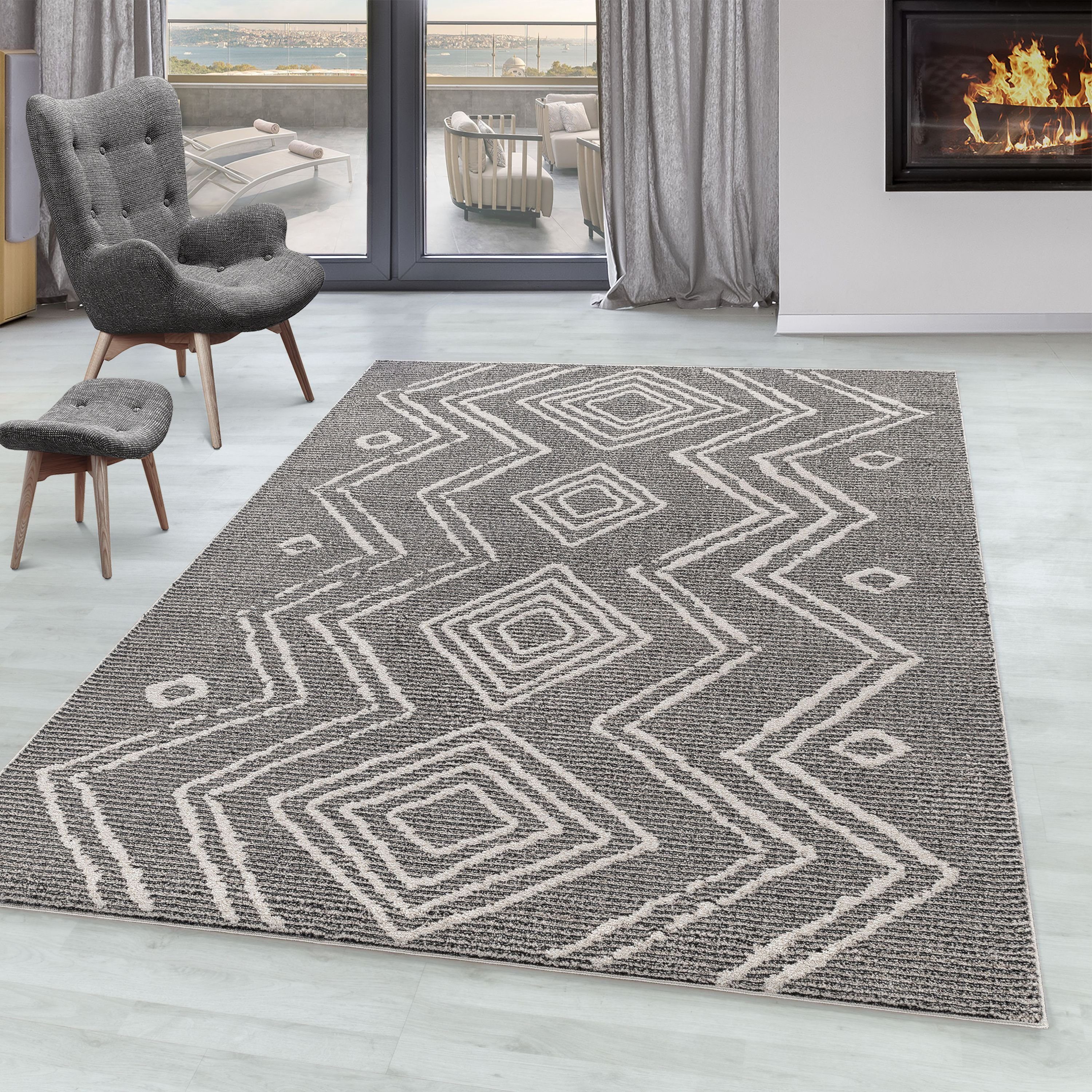 SIMPEX24 Designteppich Berber Design, Läufer, Höhe: günstig online kaufen