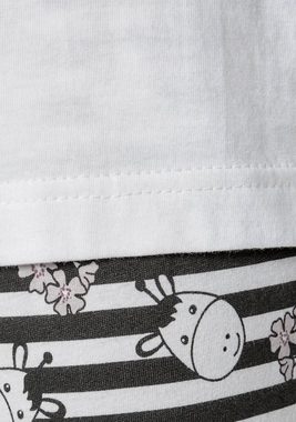 Vivance Dreams Pyjama (4 tlg., 2 Stück) mit verspieltem Tierprint