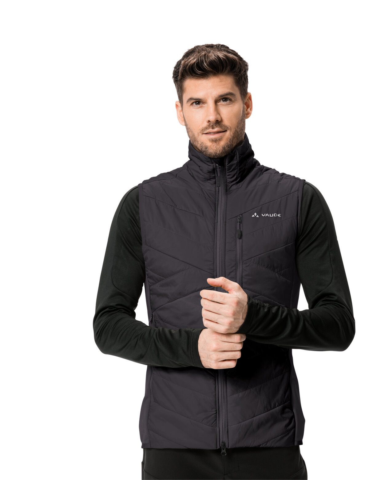 VAUDE Steppweste Men's Sesvenna Vest IV leichte Wärmeschicht, geringes Packmaß, wasserabweisende Ausrüstung