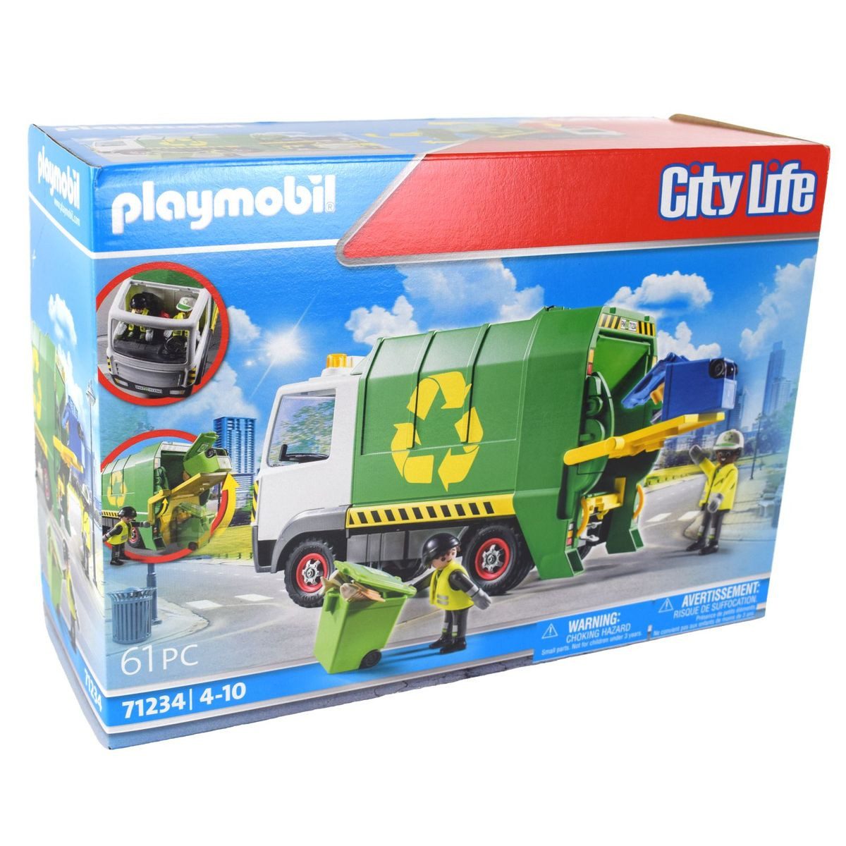 Playmobil® Playmobil 71234 City Life Müllabfuhr mit Müllmann und Abfalltonnen Spielbausteine, (71234)