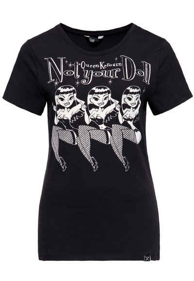 QueenKerosin T-Shirt Not your Doll mit Pin-Up Motiv