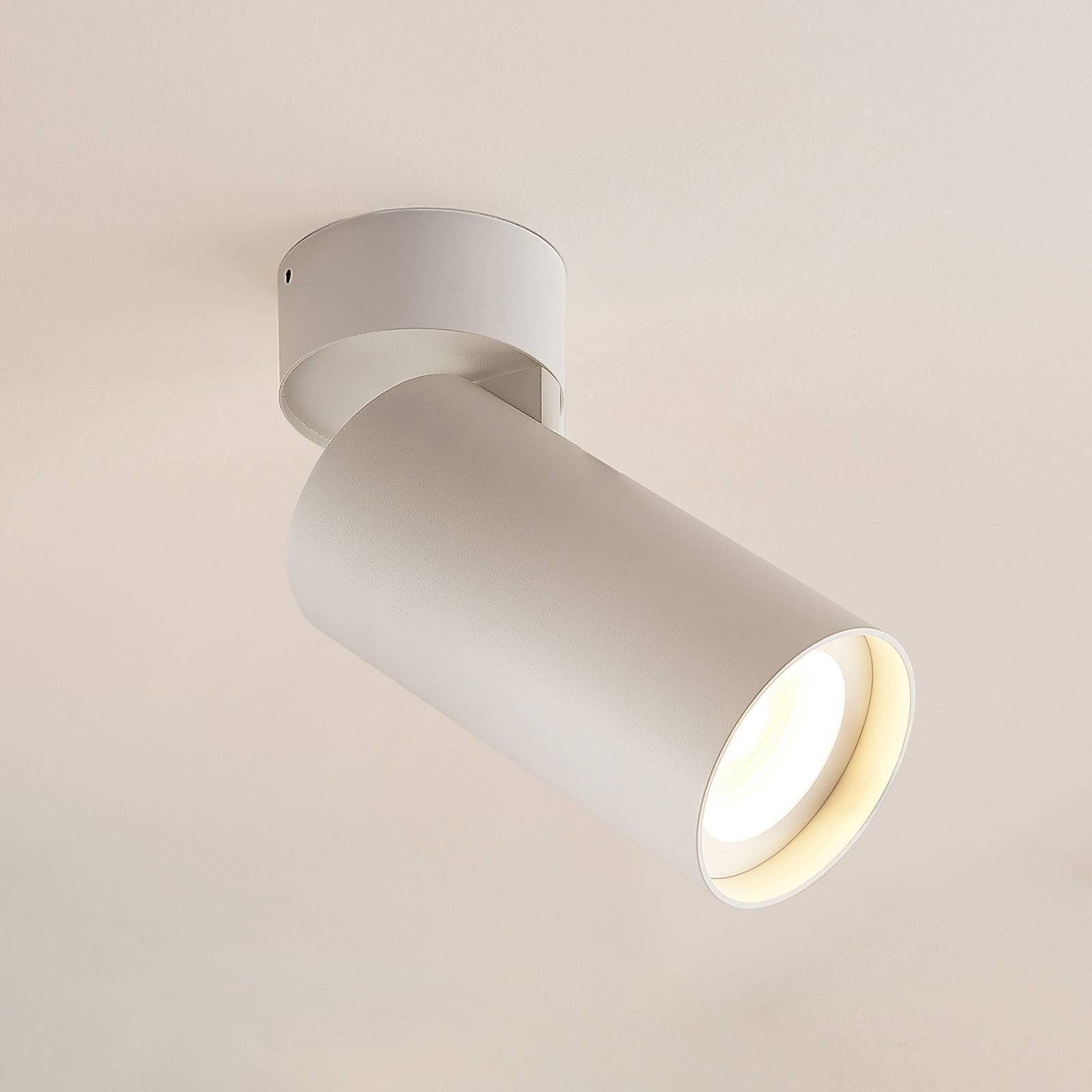 Arcchio Stehlampe Thabo, dimmbar, LED-Leuchtmittel fest verbaut, warmweiß,  Modern, Aluminium, Kunststoff, weiß (RAL 9016), 1 flammig, inkl.