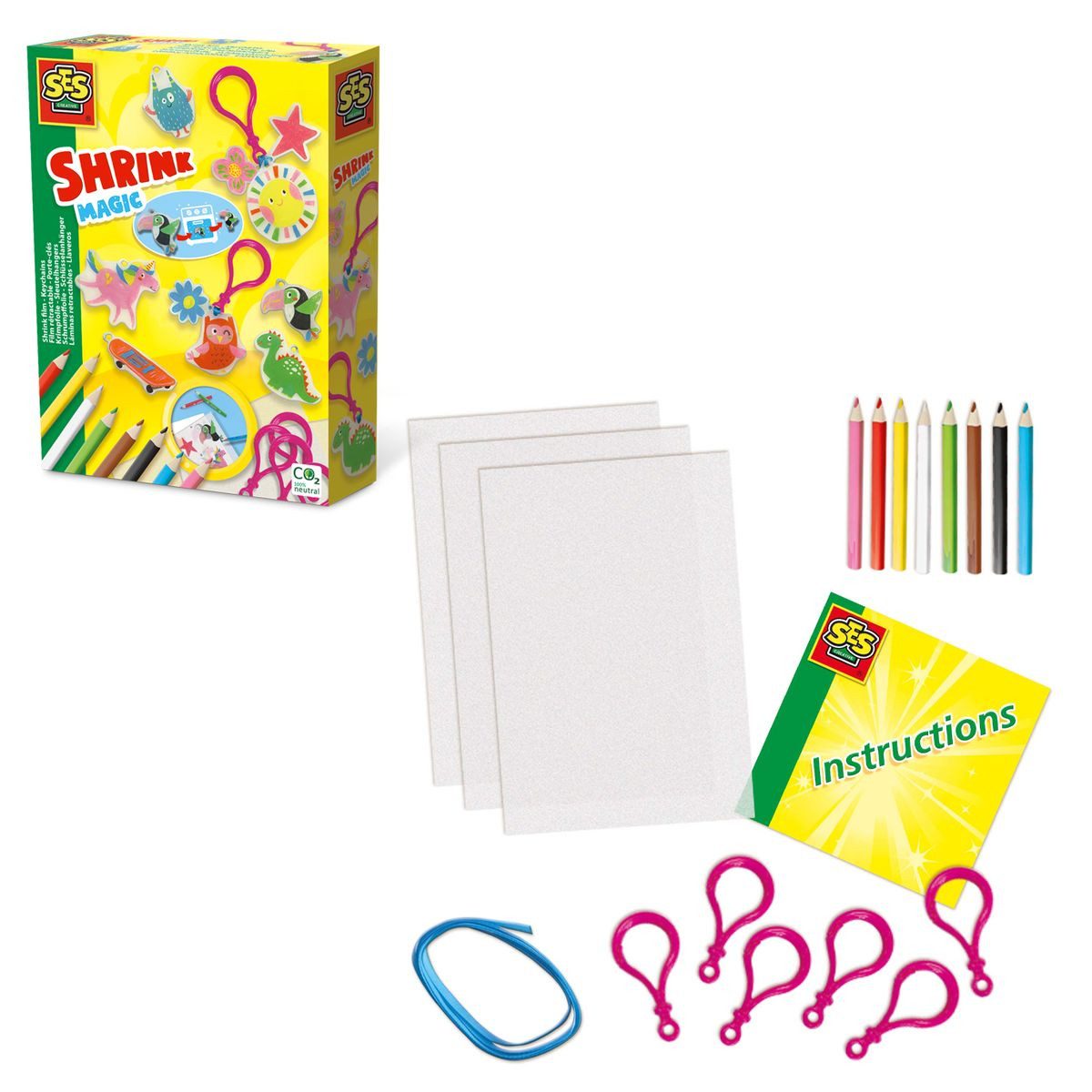 Rössler Kreativset SES CREATIVE Schrumpffolien Magic Anhänger