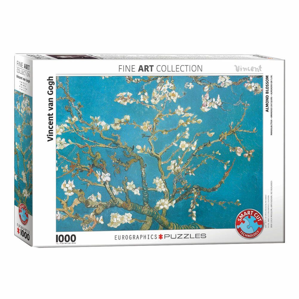 EUROGRAPHICS Puzzle Blühende Mandelbaumzweige - Vincent van Gogh, 1000 Puzzleteile