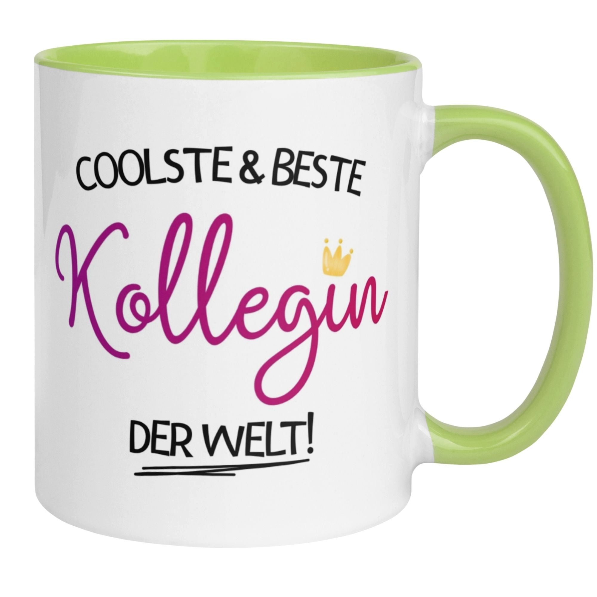 Momentals Tasse Coolste & Beste Kollegin der Welt – Geschenk Abschied Arbeitskollegin, Gratis Versand · Links-&Rechtshänder · Spülmaschinenfest