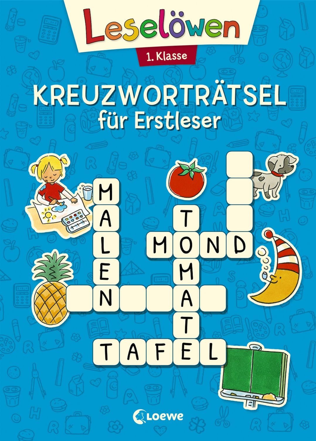 Kinderbuch Leselöwen Kreuzworträtsel für Erstleser - 1. Klasse (Blau) Rätsel-Spaß