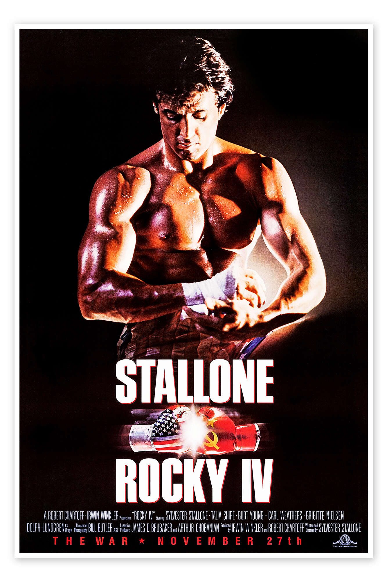Posterlounge Wandbild Rocky IV, Vintage Entertainment Collection, erhältlich als Poster, Leinwandbild, Wandsticker oder Acrylglasbild