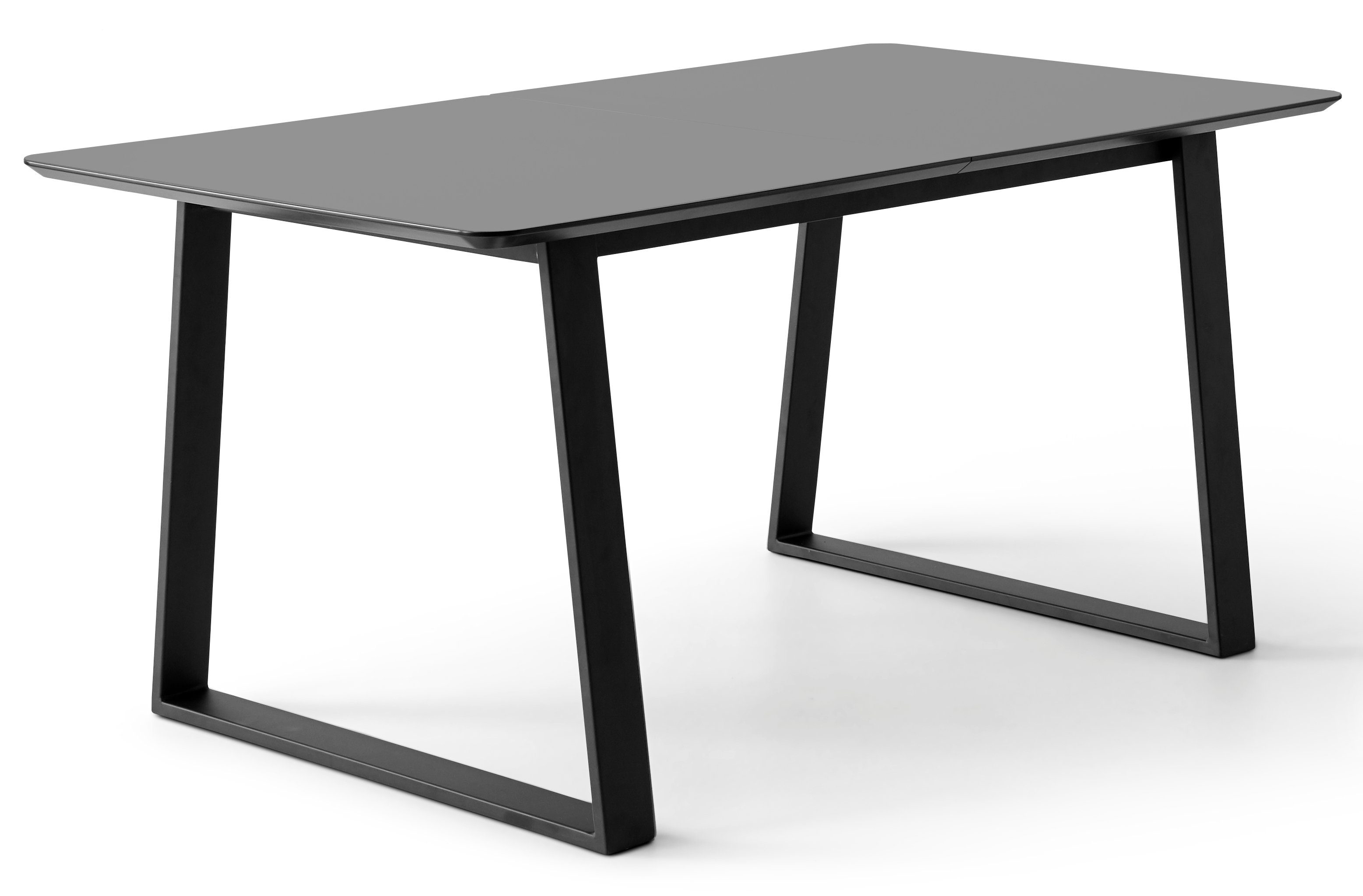 by Metallgestell, Hammel, Hammel Einlegeplatten MDF, abgerundete Graphit Tischplatte Esstisch Trapez Meza 2 Furniture