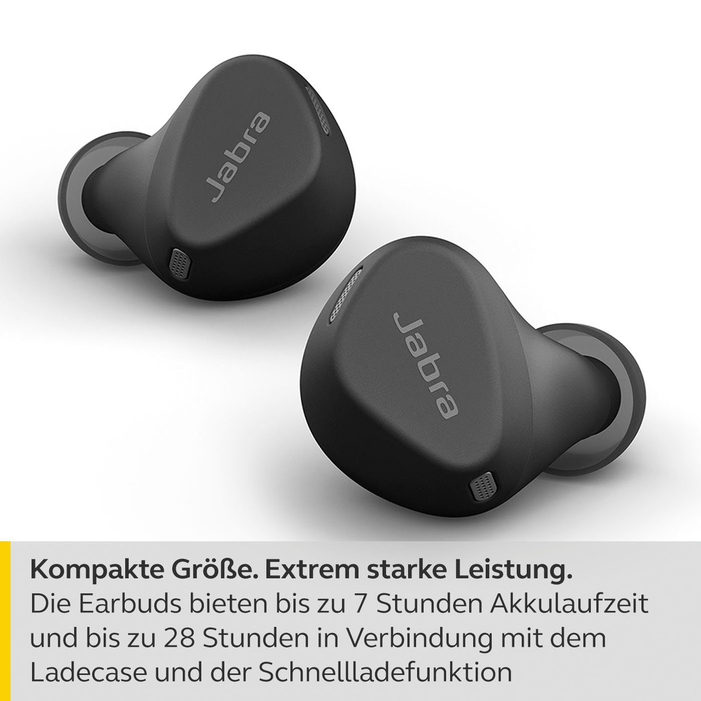 Freisprechfunktion, (Active Google Noise und Alexa, integrierte Assistant, für Anrufe active Steuerung Wireless, Musik, Bluetooth) Elite schwarz (ANC), Jabra Sprachsteuerung, True Cancelling Siri, 4 Bluetooth-Kopfhörer