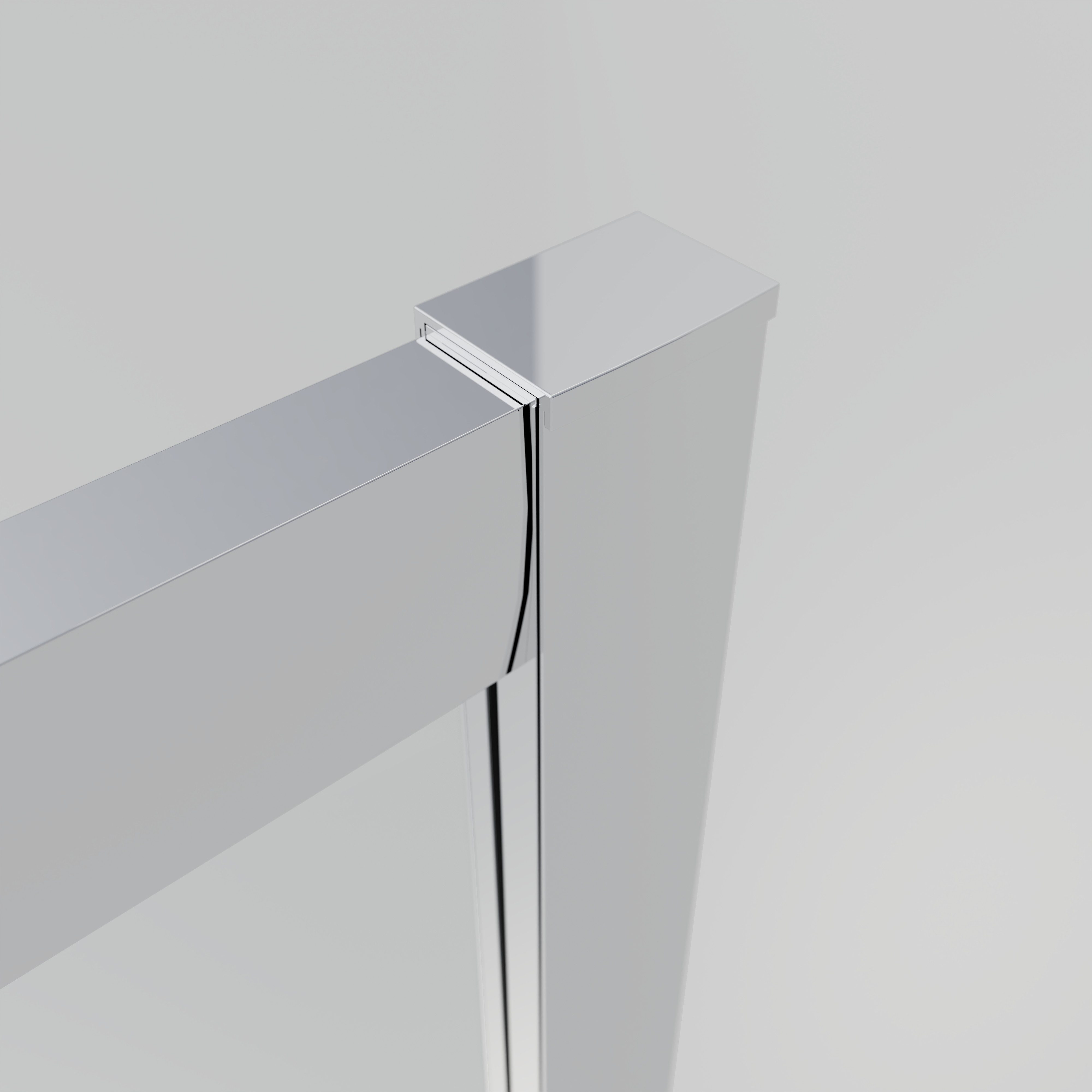 welltime Runddusche New Trento mit Streifendekor, BxT: 80x80 cm, Einscheibensicherheitsglas, Extrahohe 195cm, 6mm ESG, verbessertes Rollensystem, Streifendekor