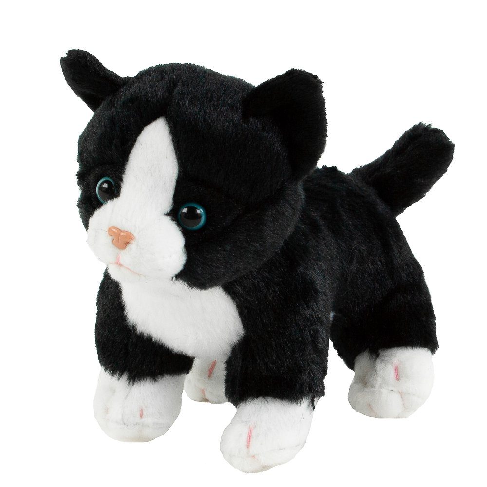 Teddys Rothenburg Kuscheltier Katze schwarz/weiß stehend 14 cm Stoffkatze P günstig online kaufen
