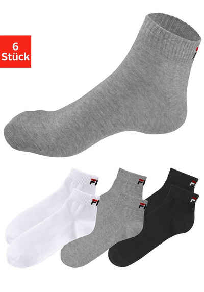 Fila Kurzsocken (6-Paar) mit eingestricktem Logo