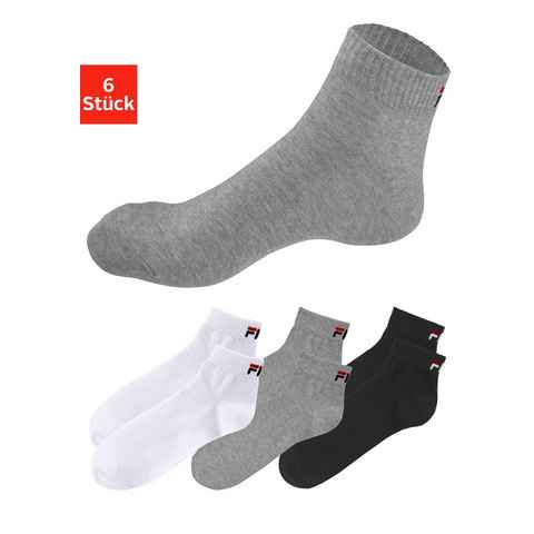 Fila Kurzsocken (6-Paar) mit eingestricktem Logo