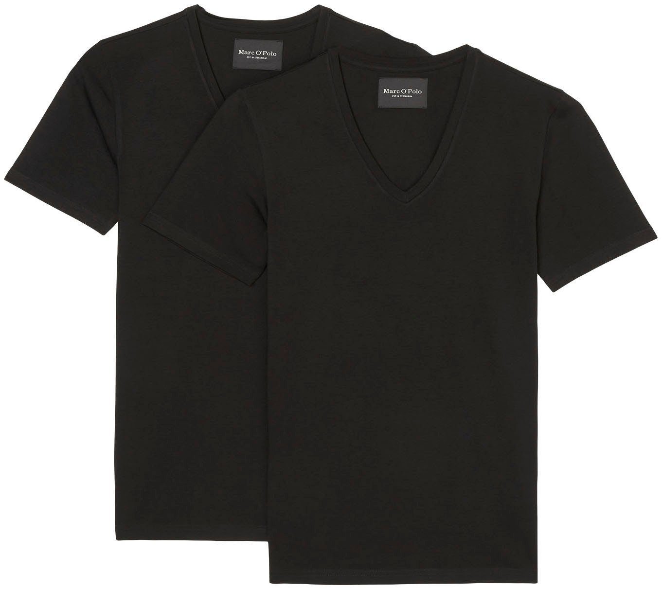 schwarz O'Polo V-Shirt Marc