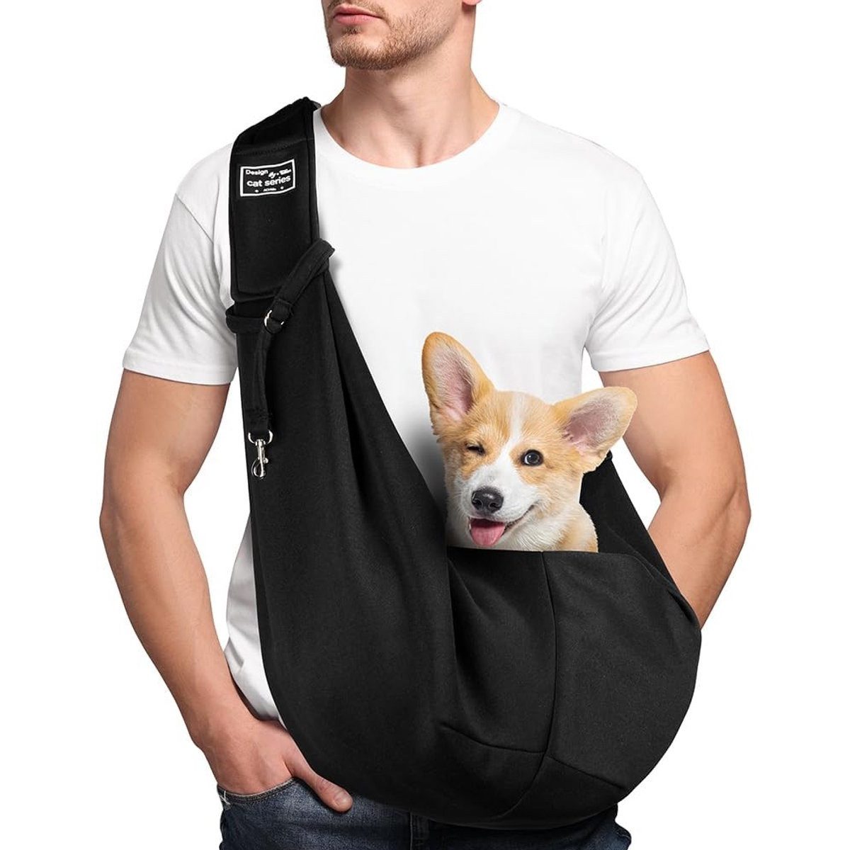Kraftverdia Tiertransporttasche Verstellbare Hundetragetasche bis 15kg – Tasche für Hunde & Katzen