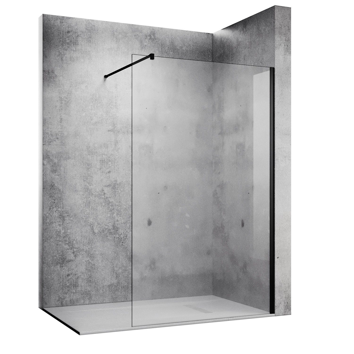 SONNI Walk-in-Dusche Walk in Duschwand Dusche, 80cm--140cm Duschabtrennung,Höhe 200cm, mit Nano Beschichtung