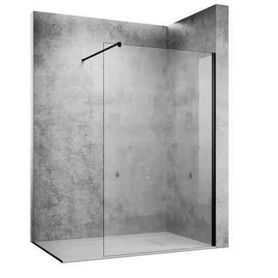 SONNI Walk-in-Dusche »Walk in Duschwand Dusche, 80cm--140cm Duschabtrennung, 10mm Einscheibensicherheitsglas mit Nano Beschichtung, Höhe 200cm, mit Stabilisator, schwarz«, mit Nano Beschichtung