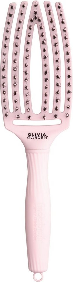 OLIVIA GARDEN Haarentwirrbürste Fingerbrush Combo Pink medium, Ideal zum  Föhnen, Glätten, Entwirren und zur Kopfhautmassage
