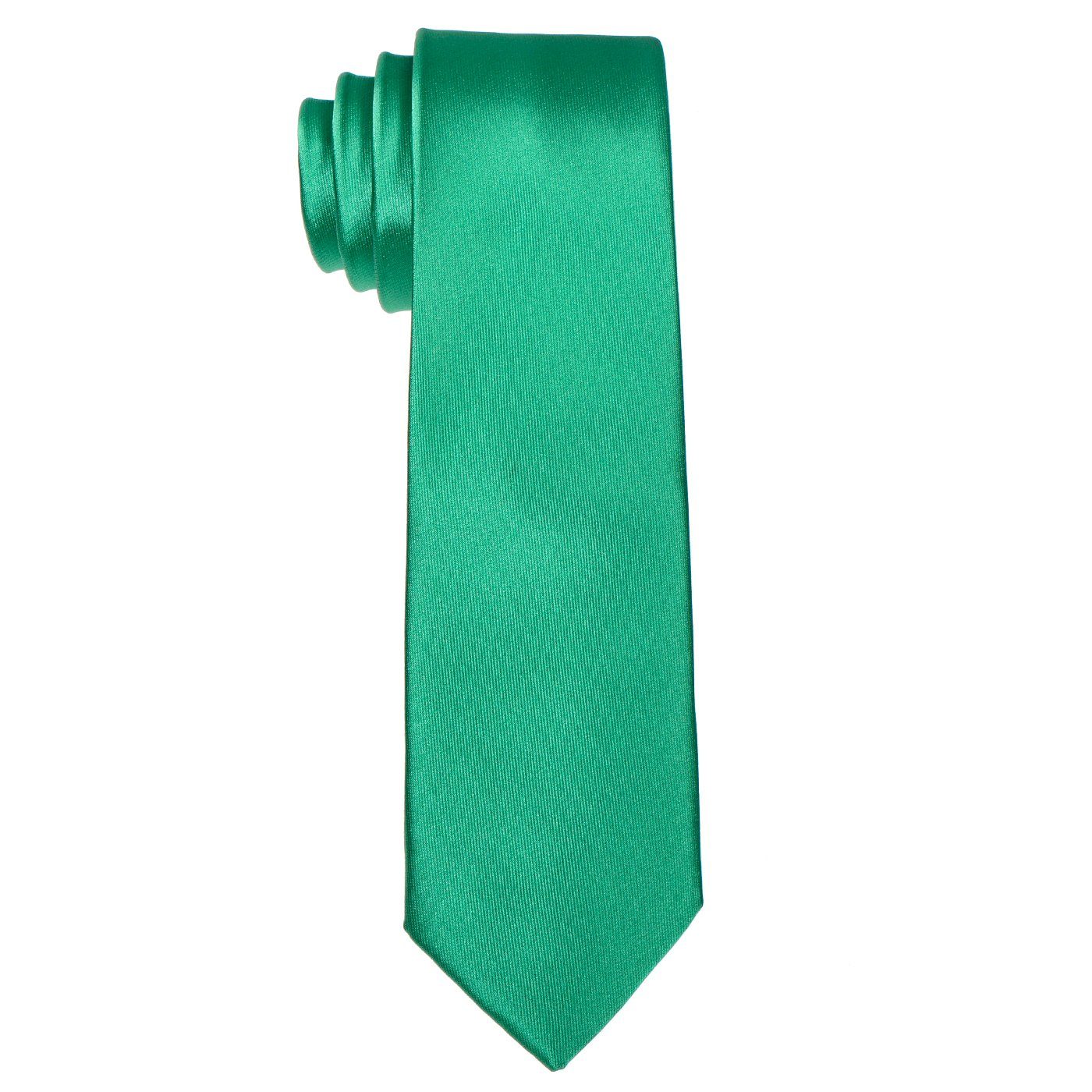 DonDon Krawatte Krawatte 7 cm (Packung, breit klassischer zeitlos oder festliche 1x für Büro 1-St., Seidenlook, Schnitt, grün Veranstaltungen Krawatte)