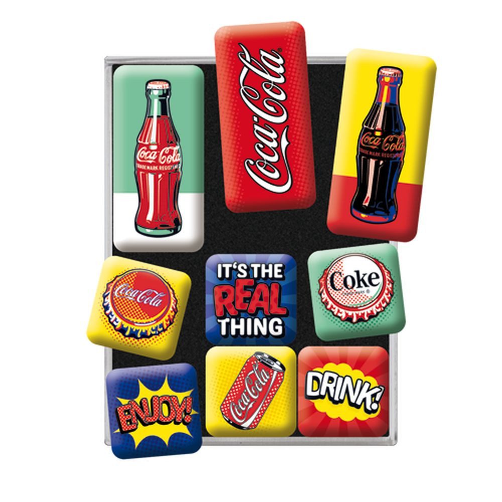 Nostalgic-Art Magnet 9tlg. Magnetset - Coca Cola Pop Art